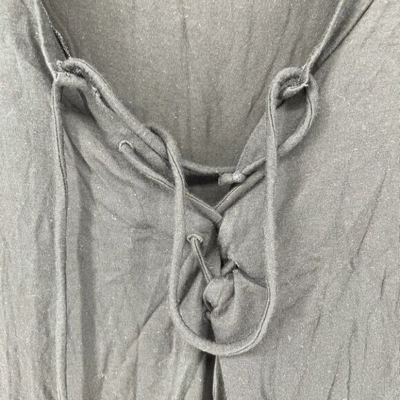 PINK Victoria's‎ Secret Top Super Soft Long Sleeve Lace-Up V-Neck Beachy Size S - Picture 3 of 6